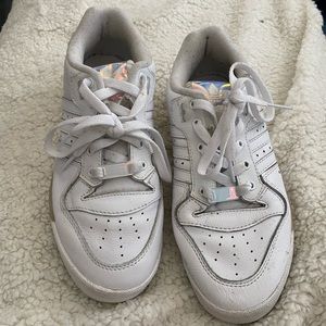 White adidas with holographic(read description)